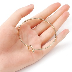 Bracelet coeur évidé en acier inoxydable&nbsp;BJEW-YW0001-08G