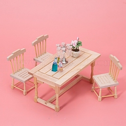 Ensemble de tabourets et chaises de table à manger en bois&nbsp;PW-WG52F66-01