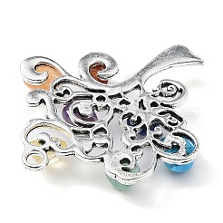 7 Chakra-Anhänger mit gemischten Edelsteinsplittern&nbsp;PALLOY-JF02406-02