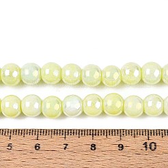 Chapelets de perles en verre opaque électrolytique&nbsp;EGLA-T026-8mm-05D