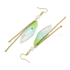 Boucles d'oreilles pendantes en forme d'ailes en résine&nbsp;EJEW-JE06256