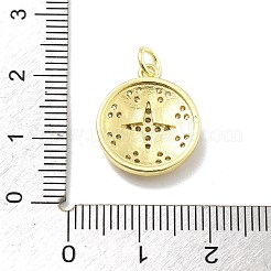 Gestell Messing micro ebnen Zirkonia Anhänger&nbsp;KK-D359-13G