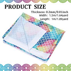 Meerjungfrauen-/Fischschuppenstoff aus Polyester und Spandex&nbsp;DIY-WH0410-20