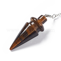 Spitze Pendel aus gemischten Edelsteinen&nbsp;AJEW-B020-01P