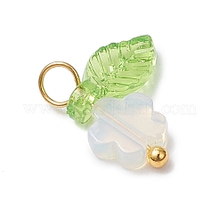 10 breloque fleur en opalite&nbsp;PALLOY-JF03765-02