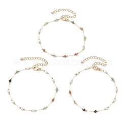 Bracciali con catene satellitari in acciaio inossidabile 304 per donna&nbsp;BJEW-JB11814