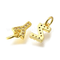 26 breloques en laiton micro pavé de zircone cubique&nbsp;KK-R218-10G