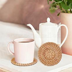 Tapis de tasse en rotin&nbsp;AJEW-CP0010-74