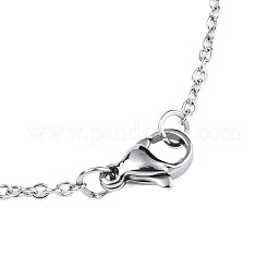 Colliers pendentifs en acier inoxydable 201 anti-ternissement&nbsp;NJEW-S105-JN668-45-1