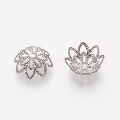 Capuchons de perles en forme de fleur en acier inoxydable 304 à pétales multiples résistants au ternissement&nbsp;STAS-L205-08P