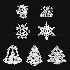 7 pièce 7 styles 201 breloques connecteurs de Noël en acier inoxydable&nbsp;STAS-TA0005-48