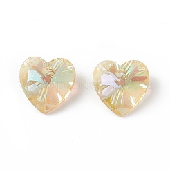 Charms in vetro sfaccettato trasparente&nbsp;RGLA-L026-B13
