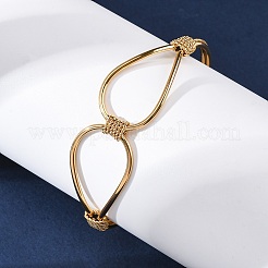 Bracelets manchettes en acier inoxydable 304 pour femmes&nbsp;BJEW-S162-02G