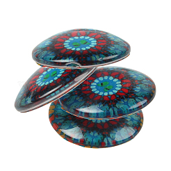 Geometriche fiore stampato cabochons di vetro&nbsp;GGLA-N004-25mm-G31
