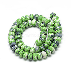 Chapelets de perle en jade d'un océan blanc synthétique&nbsp;LS-G-S257-5x10mm-11
