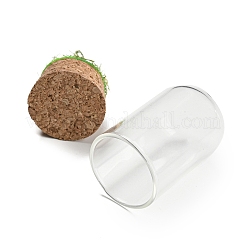 Pepitas de piedras preciosas naturales muestran decoración con cubierta de cúpula de vidrio&nbsp;DJEW-B009-03
