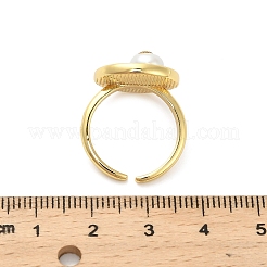 Anelli per polsini in ottone smaltato&nbsp;RJEW-K291-02G-01