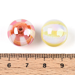 UV-beschichtete undurchsichtige Acrylperlen&nbsp;OACR-T028-12mm-65