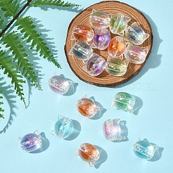 32pcs perles acryliques irisées arc-en-ciel placage uv&nbsp;OACR-FS0002-16