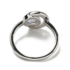 Anelli regolabili in agata di pizzo blu naturale&nbsp;RJEW-K269-09P-01