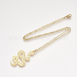 201 collares colgantes de acero inoxidable&nbsp;NJEW-T009-JN084-2-45