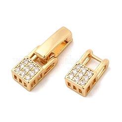 Messing Micro Pave klare Zirkonia Falte über Verschlüsse&nbsp;KK-C075-36G