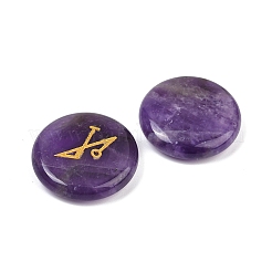 4 stücke 4 stile natürliche amethyst flache runde mit engel symbol display dekorationen&nbsp;G-R007-01E