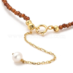 Armbänder aus natürlichen Granatperlen&nbsp;BJEW-E098-09G