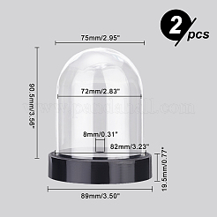 2 base espositiva in plastica con 2 coperture a cupola in vetro&nbsp;AJEW-PH0004-31