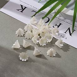 Multi-pétale fleur abs plastique imitation perle chapeaux de perles&nbsp;OACR-R016-25