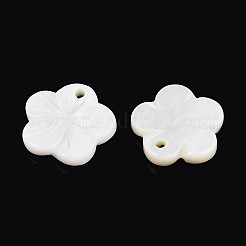 Natürliche Süßwassermuschel geschnitzte Blumenanhänger&nbsp;SHEL-N038-10