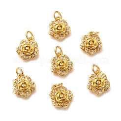 Pendenti in zirconi cubici trasparenti in micro pavè di ottone&nbsp;ZIRC-P086-22