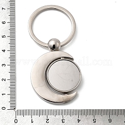 Porte-clés pendentif vierge en alliage rotatif&nbsp;KEYC-Z009-01P