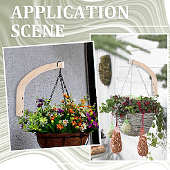 Patère murale en bois&nbsp;AJEW-WH20072-06A