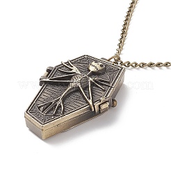 Rétro alliage montres de poche pendentif crâne&nbsp;WACH-H016-11AB