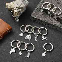 24 stücke 12 arten cowboy thema gemischte formen legierung schuhe charme&nbsp;HJEW-CJ00041