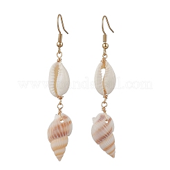 Orecchini pendenti a forma di conchiglia in acciaio inossidabile 304&nbsp;EJEW-JE06265-02