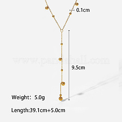 304 Edelstahl Kugelkette lange Quaste Y Halsketten für Frauen&nbsp;FS-WG75565-01