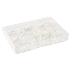 122 Stück 8 Stile galvanisieren transparente Glasperlen-Sets&nbsp;EGLA-FS0001-51