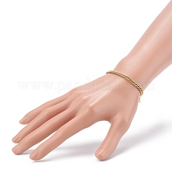 Herren-Panzerkettenarmbänder aus 304er Edelstahl mit Diamantschliff&nbsp;BJEW-JB06019-02