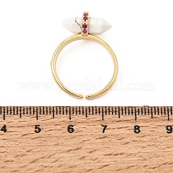 Anelli aperti con polsino in ottone micro pavé di zirconi cubici per donna&nbsp;GG-CBA0B5A-03G-08