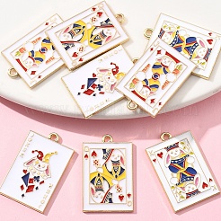 8 pièces 4 styles pendentifs en émail en alliage de placage de rack&nbsp;ENAM-FS0002-73