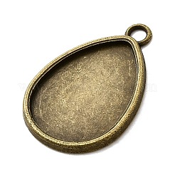 Flache Cabochon-Anhänger aus Tropfenlegierung&nbsp;PALLOY-N0088-01AB-NF