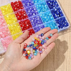 1750pcs 7 Farben transparente Acrylperlen&nbsp;TACR-YW0002-47