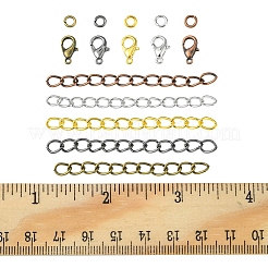 100 Stück 5-farbige Eisenenden mit Drehketten&nbsp;DIY-FS0003-54