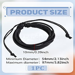 1 Stück mehrsträngige geflochtene Armbänder aus PU-Leder für Männer&nbsp;BJEW-LP0003-37B
