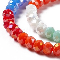 Imitación jade opaco hebras de cuentas de vidrio de color sólido&nbsp;GLAA-L044-A03