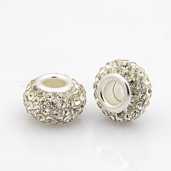 Rhinestone Harz europäischen Perlen&nbsp;CPDL-J018-12x9mm-S