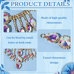 1 accessorio ornamentale in ottone con strass a forma di fiore&nbsp;OHAR-FG0001-04C