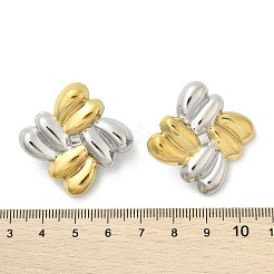 Zweifarbige Ohrstecker aus 304 Edelstahl&nbsp;EJEW-A124-01B